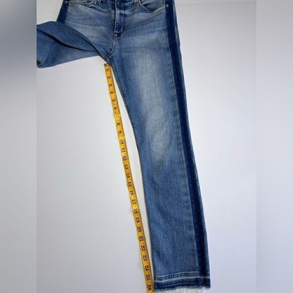 Hudson Jeans Midrise Tilda Crop Cigarette Women’s Size 27 Hem Side Detail Denim - Picture 5 of 14